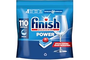 Finish Powerball Power All in 1 Pastillas para el lavavajillas todo en 1 - Pack ahorro 110 pastillas