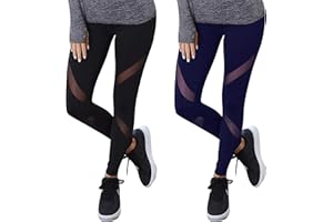 GoVIA Legging pour Femme Pantalon de Course à Pied Pantalon de Sport Respirant Pantalon de Yoga Fitness Taille Haute Long Rayures 4106