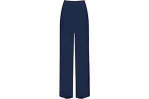 WearAll Ladies Palazzo Wide Leg Flared Elasticated Stretch Plus Size Plain Trousers Sizes 16-26
