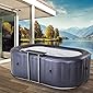 BRAST Whirlpool aufblasbar MSpa URBAN Nest für 2 Personen 186x125x68cm In-Outdoor Pool 104 Massagedrüsen Aufblasfunktion…