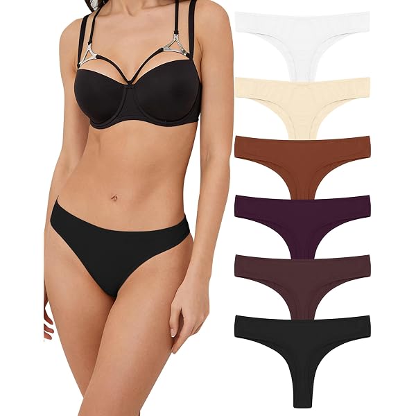 Iris & Lilly Damen Tanga-Unterwäsche nahtlos, 5er-Pack