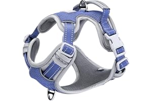 Huntboo Pettorina per Cani di Piccola Taglia, Pettorina per Cani Anti-Trazione, Pettorina per Cani con Clip Frontale, Maniglia, Traspirante, Durevole, Regolabile, Gilet Riflettente per Passeggiate