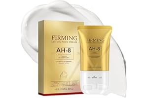 LIILLYA AH-8 Crème Raffermissante Cou & Visage avec Roller – Soin Hydratant Anti-Âge, Crème Cou & Décolleté Raffermissante et Lissante, Soin Visage Nourrissante Femme & Homme 120 ml