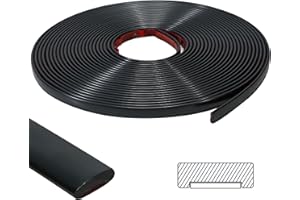 ZOWZOW Peel and Stick Trim Molding, 16M Flexible Wall Trim Molding Self Adhesive, Waterproof Molding Trim for Wall Tile Edges, Kitchen backsplash, Floor, Mirrior Frame Decor, Matte Black