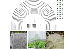 Lecerrot Cerceaux De Serre De Jardin - 30 PCS Kit De Maison De Cerceau De Jardin, Arceaux Serre Tunnel, Plantes Poussent des Tunnels Soutien Maisons Jardinage Un Cadre Culture en Fibre Verre Jardins
