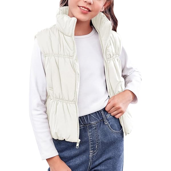 Gilet Piumino Bambino Senza Maniche - Con Cappuccio, Impermeabile, Leggero E Caldo Per Inverno