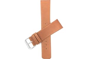 Shoptictoc Screw Fit, Genuine Leather Replacement Watch Band Strap for Skagen Watches, Attaches with Screws
