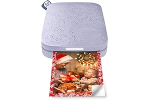 HP Zębatka przenośna 5 x 7,6 cm natychmiastowa drukarka zdjęć Lilac wydrukuj ZINK na papierze z cynkiem z urządzeń z systemem iOS i Android, Purple, Printer