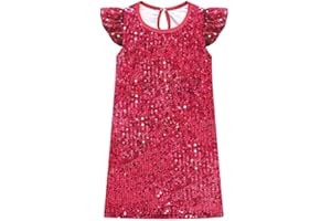 Lito Angels Robe Fille Petite 2-12 Ans A-Line Noire à Paillettes Party Élégante pour Anniversaire Mariage, Taille 98-152