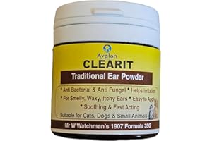 Avalon Pet Products Clearit Traditional Ear Powder Fast Acting Super Effective (Large 35G Pot) Stops Discomfort, Head Shaking, Wax, Gunk & Ear Odour (35G)