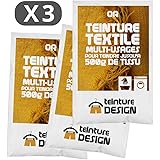 Juego de 3 bolsas de tinte textil universal para ropa y telas ...