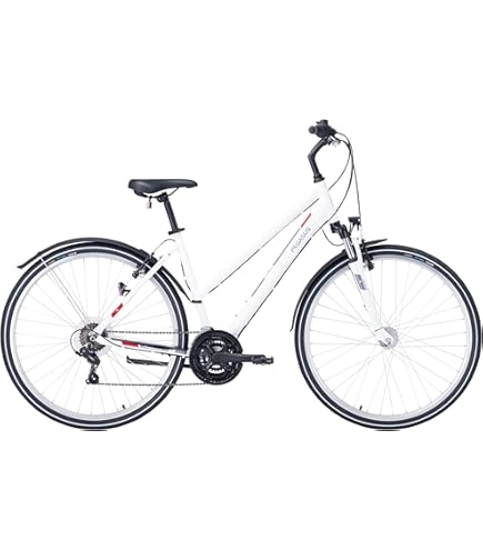Pegasus Avanti Sport 18 Damen Trekkingbike | 28 Zoll Mit 18-Gang Kettenschaltung | Weiß