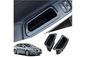 RUIYA [2 Pieces] Compatible with Volvo V40 Type M 2013-2018 Car Door Handle Storage Box, Container Organiser Tray V40 Accessories Car Door Handle Organiser Tray Storage Box (Front Door)