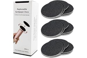 I.B.N 1 boîte de 60pcs disques de papier de verre de rechange pour dissolvant de calus de fichier de pied (Super grossier 60 grains)