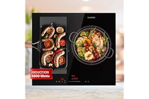 Klarstein Induction Hob, 5800W Electric Hobs Induction Cooker, 3 Ring Electric Pan Hob, Built-In Table Top Cookers w/ 3 Hobs, Touch Control, Inductions Heater Cooktops, Hot Plates for Cooking