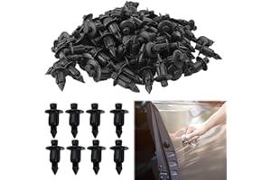 DONOONIS Rivetti Plastica, 50 Pezzi Rivetti In Plastica per Auto per Moto da 6 mm, Clip di Rivet Moto Carenatura Trim Pannello di Fissaggio, Finiture per Carrozzeria