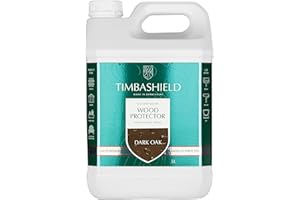 Timbashield - Solvent Based Wood Protector - Dark Oak - 5L - Wood Stain & Waterproof Protection - Protection from Dry-Film Fungal Growth - Treatment for Sheds, Fences & General Garden Furniture