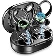 Wireless Earbuds, Bluetooth 5.4 Headphones, 50H+ Playtime Stereo Noise Canceling Headphones with 4 ENC Mic, Sport Ear buds with Earhooks, IPX7 Waterproof Wireless Earphones for Sport/Running/Gym