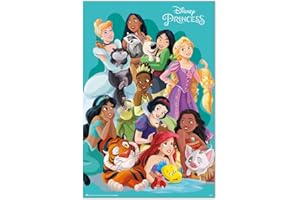 Grupo Erik Poster Disney Princesas - Laminas decorativas 61x91,5cm a todo color | Posters para pared ideal decoración habitación