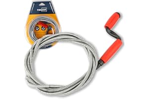 TWOANT Furet Deboucheur Canalisation 5m x 6mm Spirale Déboucheur avec Manivelle Sonde de Debouchage pour Nettoyage Tuyaux Cuisine Douche Baignoire Evier