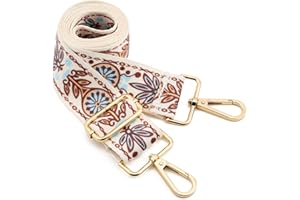 ZOUIQSS Tracolla larga ，Cintura di ricambio regolabile Tracolla per borsa in tela per chitarra a tracolla((3.8CM) Color37)