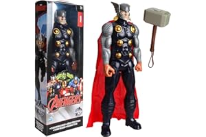 JUNMALLKO Figurine Thor, Thor Marvel Hasbro Titan Hero Series, Marvel Figurine d'action Thor 30 CM Figurine Thor Jouet de Collection pour Cadeau d'anniversaire pour Enfants (Thor)