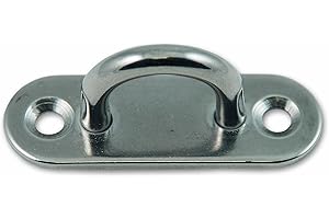 Chapuis PLAI1 Confezione di 2 piastre con occhiello - Acciaio inossidabile - Interasse 12 mm - Piastra 45 x 15 mm