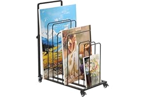 ‎UYOYOUS uyoyous Mobile Kunst-Trockengestell 100×80×45cm Trockengestell für Kunst Einstellbares Intervall Kunst Trocknen Rack mit Rollen Bremse für Kunst Leinwänden, Kunstwerken, Drucken