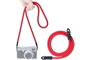 VKO Camera Strap,Climbing Rope Camera Strap for DSLR SLR Mirrorless Camera Neck Shoulder Strap 120cm (czerwony)