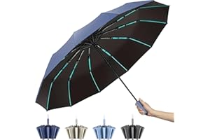 JFH ProLegacy Paraguas Plegable Antiviento de Alta Resistencia – Estructura Reforzada con 60 Varillas de Fibra de Vidrio, Protección UV 50+, Compacto, Impermeable y Duradero para Viaje o Uso Diario