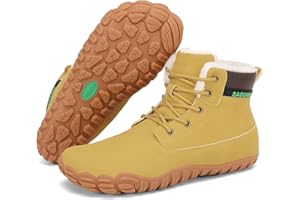 SAGUARO Winter Herren Barfußschuhe Warme Gefütterte Wasserdicht Winterschuhe mit Breiter Zehenbox, Gr.36-48