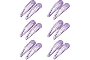 ZEVONDA Glitzer Haar Schnappclips - Metall Haarspangen Bunte Glitzer Pailletten Haarspangen Haarspangen Haarspangen Haarstyling Zubehör für Kleinkinder Kinder Mädchen Frauen, Lila *12