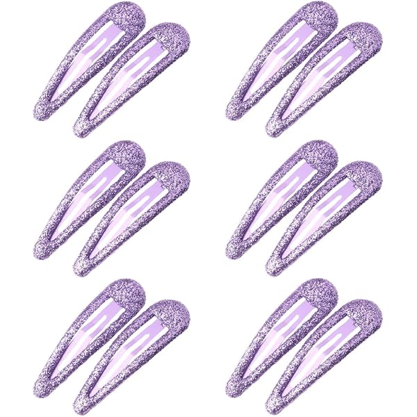 2 Stück Haarschleifen-Clips Mit Pailletten – Glitzer-Sparkle Für Mädchen & Frauen, 12,7 Cm, In Lila & Anderen Farben