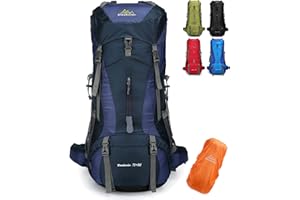 Doshwin 70L Mochila Camping Trekking Senderismo Viaje (con Funda Impermeable)