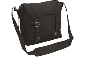 OUTDOOR WORLD BE ACTIVE Outdoor World Canvas Haversack Bag – Vintage Military-Style Cotton Canvas Satchel – Compact Work, School, Student, Lunch & Outdoor Shoulder Messenger Crossbody Bag with Adjustable Strap