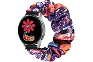 YCHDDER 20mm Elastic Scrunchie Watch Straps Compatible with Samsung Galaxy Watch 7/6/5/4/FE 40mm 44mm/Watch 6/4 Classic 43mm 47mm 42mm 46mm/5 Pro/Vivoactive 5/Vivoactive 3/Venu/Venu 2 Plus Women Girls