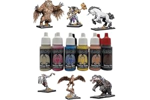 THE GRINNING GARGOYLE Grinning Gargoyle - Dungeon Monster Miniatures - Plus 10x Army Painter Starter Set - Bat Spider Raven Vulture Lizard Scorpion Owl Rat Insect Swarm Snakes Mimic 28mm DnD Figures (Monsters & Beasts)