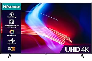 Hisense 55 Inch VIDAA Smart TV 55A6KTUK - Dolby Vision, Pixel Tuning, Voice Remote, Share to TV, and Youtube, Freeview Play, Netflix and Disney (2023 Model), Operating System VIDAA