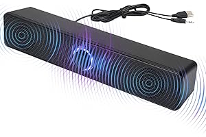 Sionhiuo Barre Audio per TV | Altoparlante con Regolazione Volume Automatica - Audio Wireless con Basso Profondo Potenziato per TV Computer Laptop Proiettore Videogiochi
