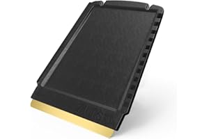 L & P CAR DESIGN Skrobaczka do Szyb Samochodowych - Murska - szybko & prosto - 4 w 1 Skrobaczka mosiężna do lodu - Premium HIPS - Ostrze z mosiądzu - Gumowa uszczelka - praktyczny Skrobak z Finlandii (Czarny)