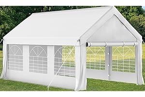 Homall Partyzelt 3x6 m,Metall Gestell Gartenzelt,Pavillon Wasserdicht 560g/m² PE-Plane,Zelt Stabil-18 Bodenhaken 4 Windfesten