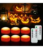 Lumières LED Citrouille Halloween - Lot De 4, 16 Couleurs, Télécommande Et Minuterie, Sans Flamme, Alimentation Par Piles - Décoration Festive