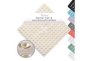 ‎TONIAMO Toniamo Duschmatte rutschfest 53x53 cm | Antirutschmatte Dusche quadratisch | Rutschmatte Dusche antibakteriell & maschinenfest | Duscheinlage rutschfest BPA-frei | Sand