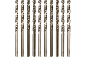 HARFINGTON 10pcs Cobalt Jobber Drill Bits 4.4mm / 0.173" M35 High Speed Steel HSS Twist Drilling Bit Tool for Stainless Steel Copper Wood Plastic and other Hard Materials