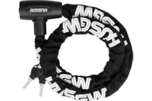 HUSGW Zamek łańcuchowy, łańcuch antykradzieżowy, zapięcie rowerowe z kluczem, blokada bezpieczeństwa roweru rowerowego, antykradzieżowa blokada rowerowa do roweru górskiego, motocykla (120 mm x 6 mm)