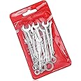 Yakamoz SAE Mini Wrench Set, 10Pcs Open End Box End Small Wrenches Midget Combination Wrench Set 5/32"-7/16"