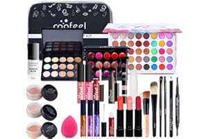 BRILLIANTDAY Makeup Set, All In One Makeup Kit, Travel Makeup Kit, Cosmetic Make Up Starter Kit, Makeup Gift Set for Women & Girls, Includes Foundation Eyeshadow Palette Lipstick Eyeliner Mascara Brush Set