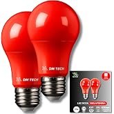 DM TECH Pack of 2 Melatonin E27 Red Night Light &ndash; Red Therapy Bulb for Sleeping &ndash; 0% Blue Light + Standard Thread + Improveme