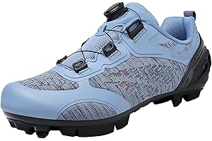 PENXZT Chaussures de vélo MTB pour Femmes Chaussures de Course compatibles avec Les Cales SPD et la pédale de Verrouillage avec laçage Rapide Chaussures de vélo d'extérieur