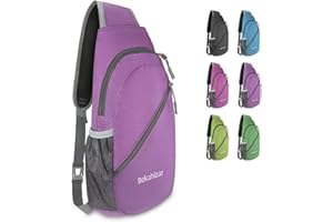 Bekahizar Sling Bag Backpack Crossbody Shoulder Chest Bag Ultralight Sling daypack Small Travel Day Bag for Men Women Walking Cycling Hiking Camping Outdoor Sports